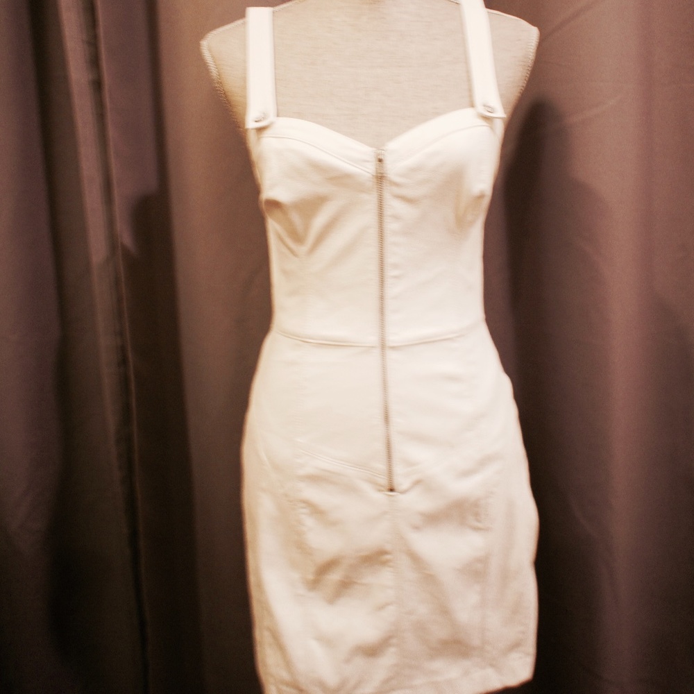 White Leatherette dress
